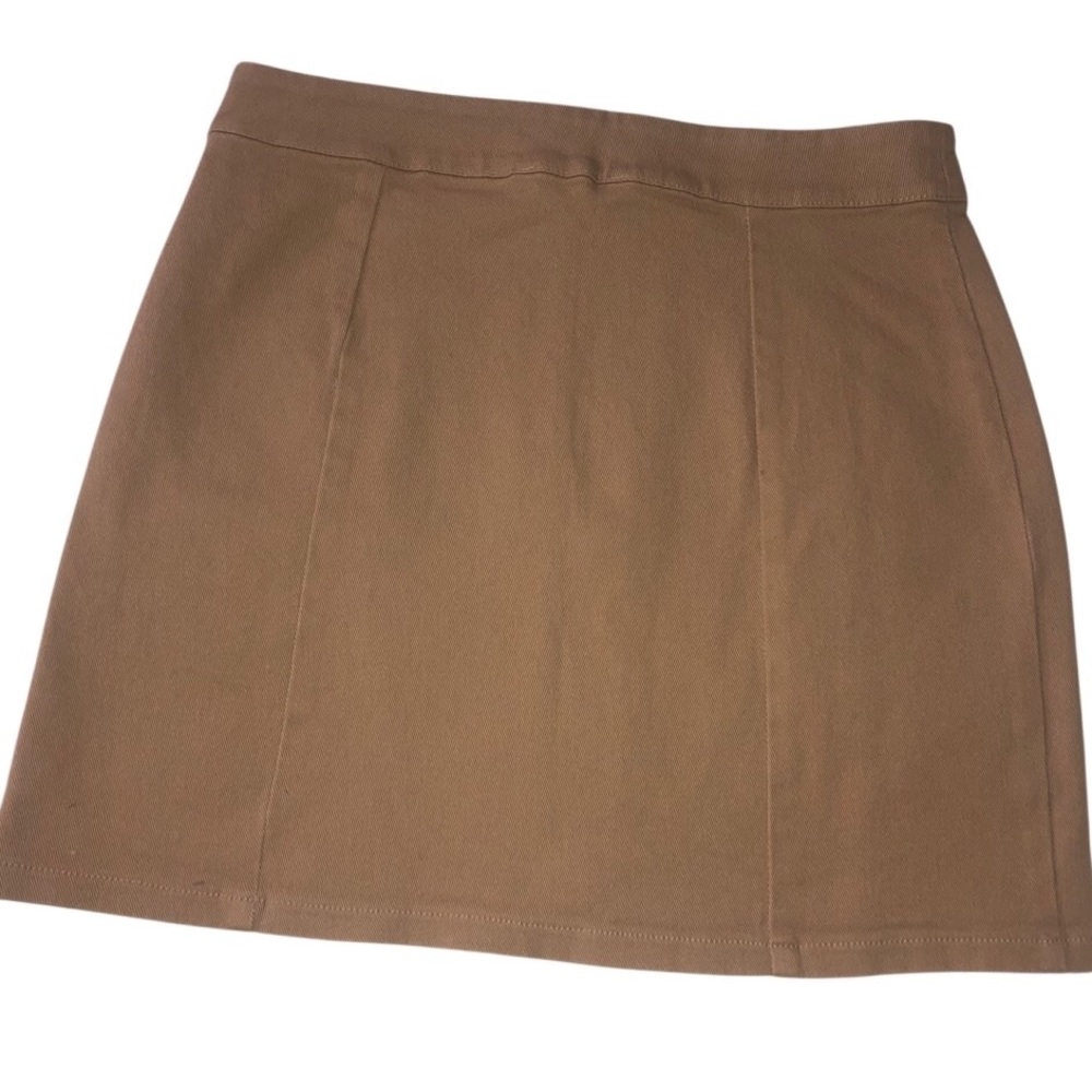 Forever 21 Tan A-Line Mini Skirt Work - Picture 2 of 3